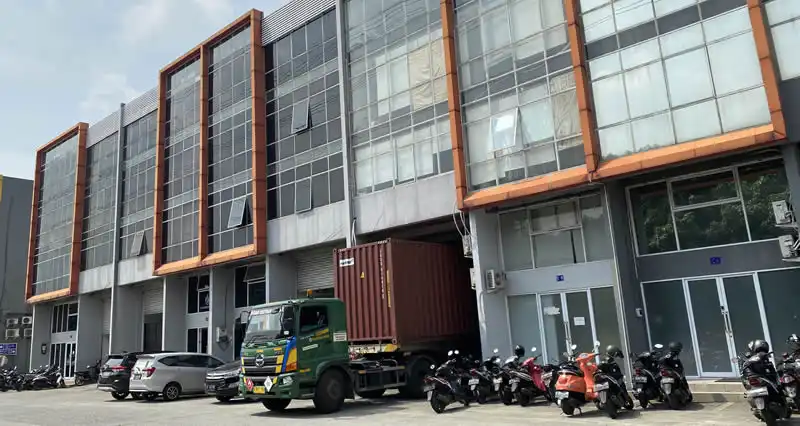 RBiz distribution hub with trucks lined up