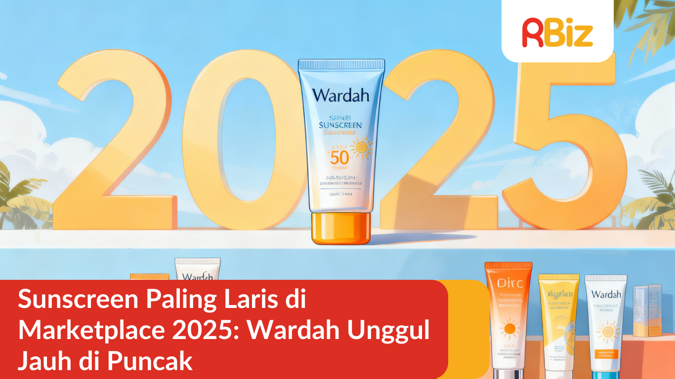 Sunscreen Paling Laris di Marketplace 2025: Wardah Unggul Jauh di Puncak