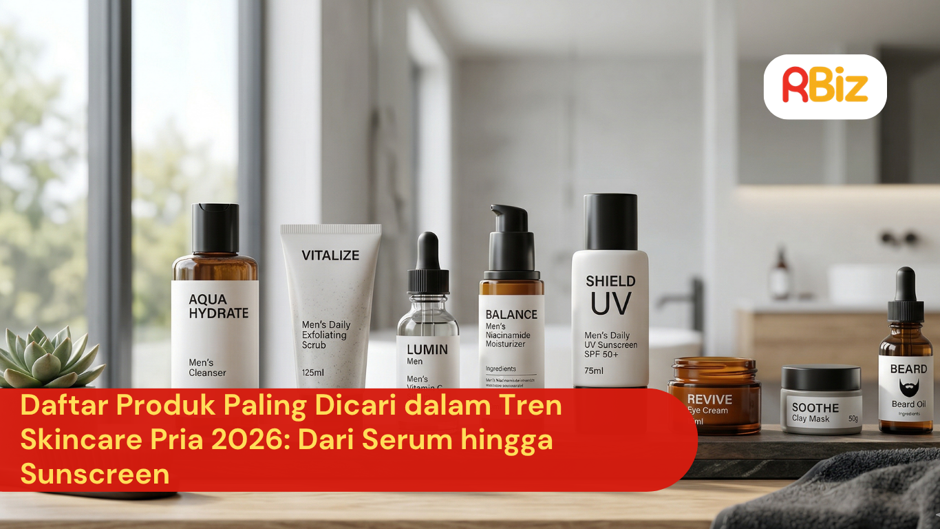 Daftar Produk Paling Dicari dalam Tren Skincare Pria 2026: Dari Serum hingga Sunscreen