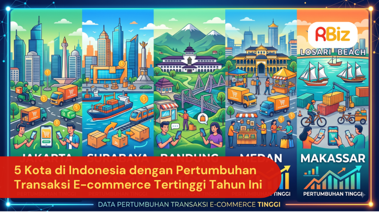 5 Kota di Indonesia dengan Pertumbuhan Transaksi E-commerce Tertinggi Tahun Ini